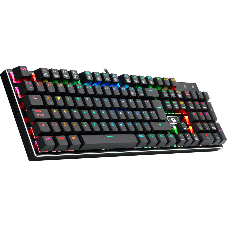 Redragon K556 Devarajas RGB LED Backlit Wired Mechanical Gaming Keyboard, 104 Keys Hot-Swap Mechanical Keyboard w/Aluminum Base, Upgraded Socket and Noise Absorbing Foams, Soft Tactile Brown Switch Redragon K556 Devarajas RGB LED Backlit Wired Mechanical Gaming Keyboard, 104 Keys Hot-Swap Mechanical Keyboard w/Aluminum Base, Upgraded Socket and Noise Absorbing Foams, Soft Tactile Brown Switch